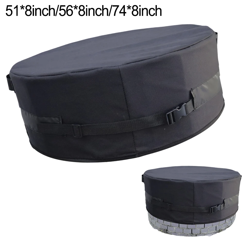 

Outdoor Round Stove Cover, 600D Waterproof For Ground Stoves Gas Fire Table Cover Windproof Garden Furniture Cover For Backy