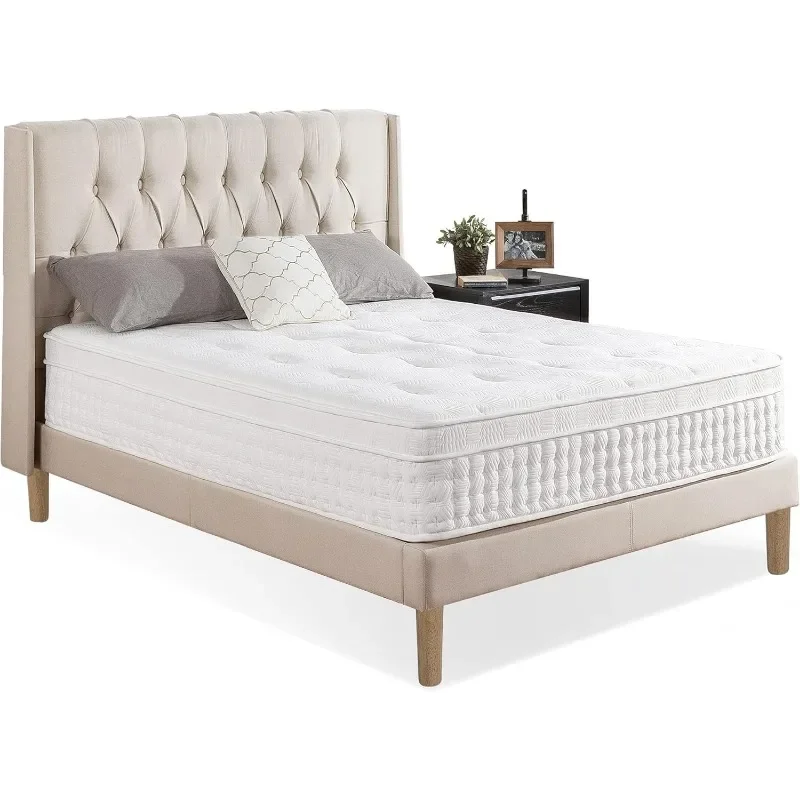 ZHENXIANG Wood Platform Bed Frame with Headboard / Mattress Foundation with Wood Slat Support / No Box Spring Needed