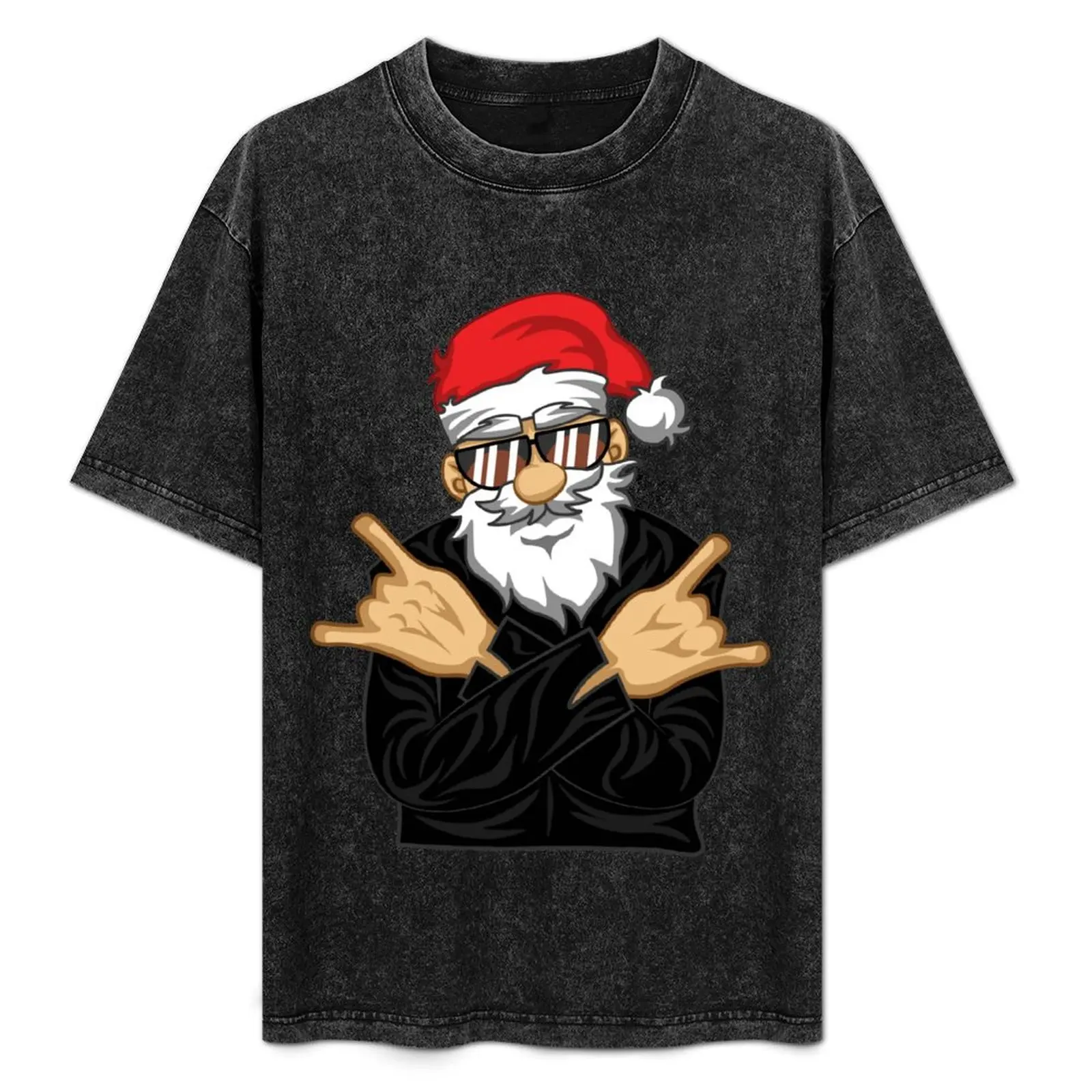 

Christmas Rock Santa Weihanchtsmann Rocker T-Shirt customs sublime cotton graphic tees men t shirts