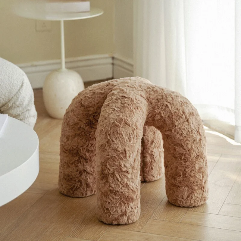 

Movable Sitting Stool Internet Celebrity Creative Personality Home Shoe Bench Light Luxury Retro Dressing Table Low Stool