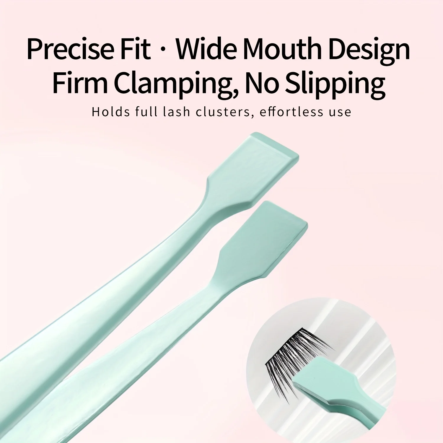 Pinzette per ciglia ad alta precisione per sotto gli occhi e il mento, pinzette per innesto ergonomiche a bocca piatta e dal design snello