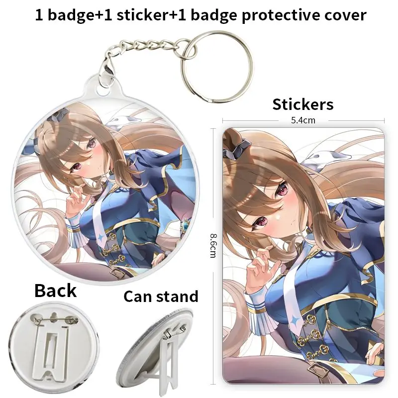 Admire Vega Anime Character Game Soft Button Badge Brooch anchor Peripherals Pin Clothes Jewelry Cosplay DIY Fandom Chest tag