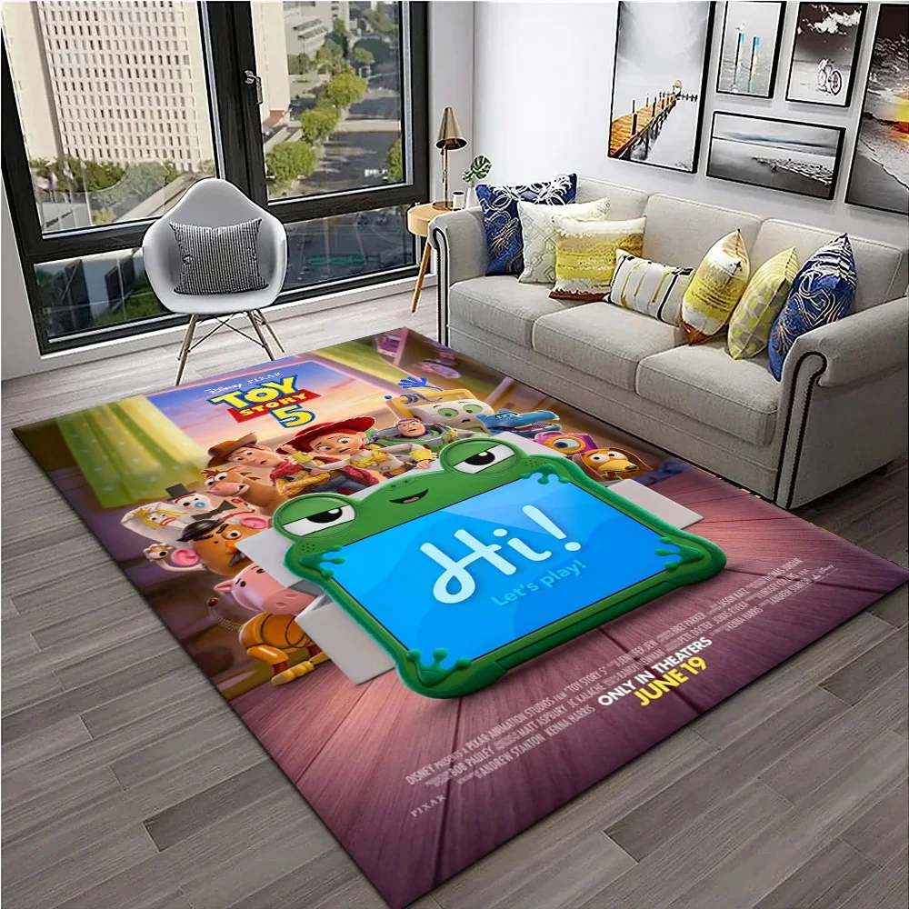 2026 T-Toy S-Story 5 Movie Film Catroon Carpet Rug for Bedroom Living Room Decor Sofa Home Kids Game Area Rug Non-slip Floor Mat