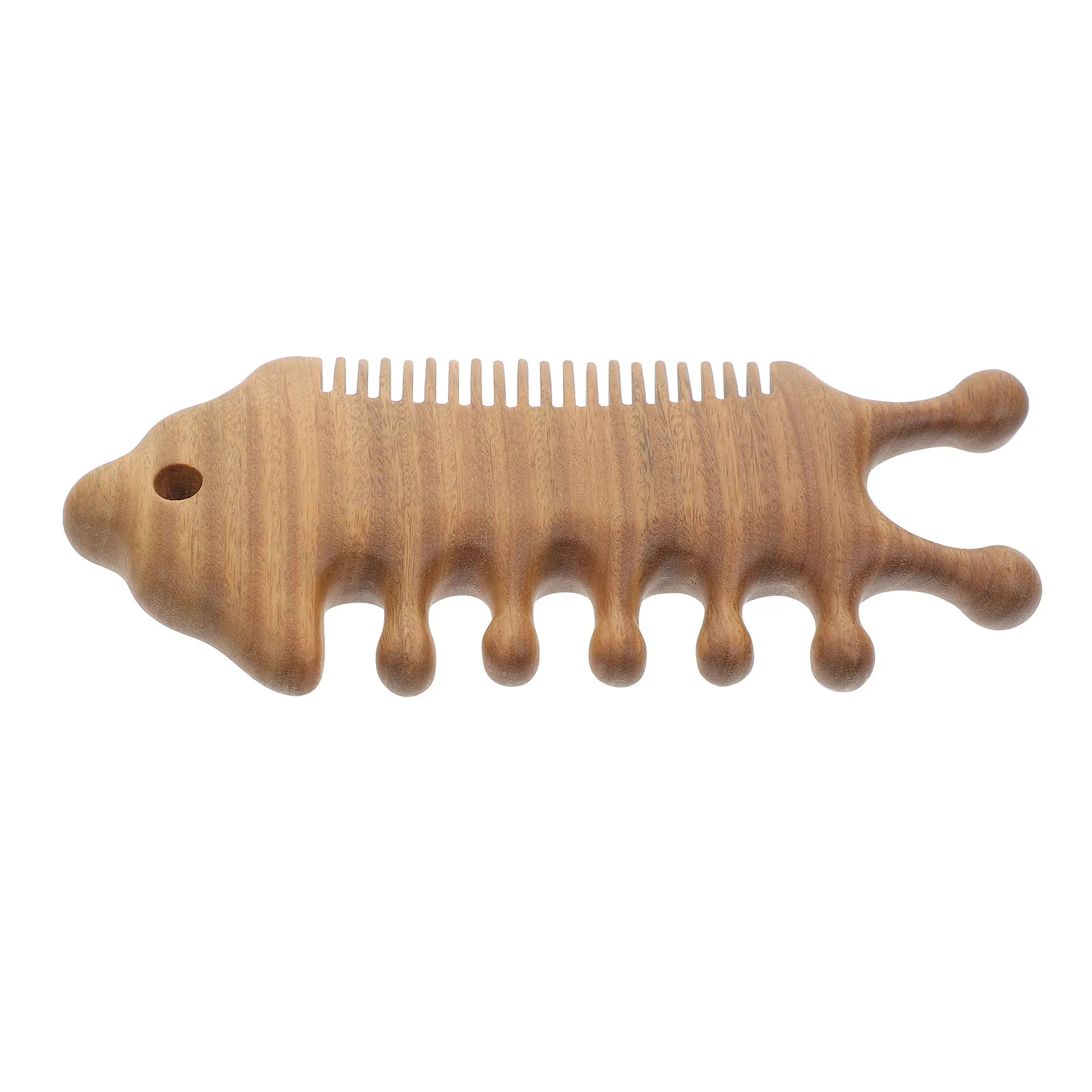 

Расческа для массажа кожи головы из сандалового дерева, двойного назначения, с широкими зубьями, легкая, портативная, для укладки волос, для женщин