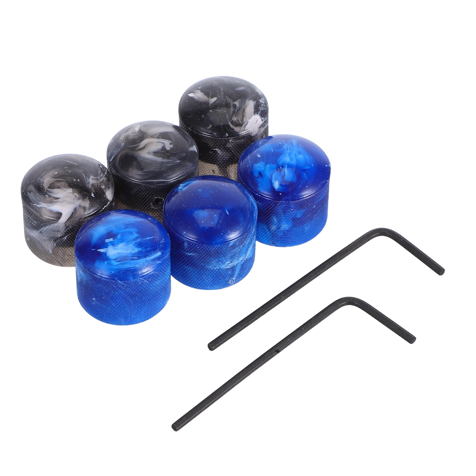

2Set Electric Guitar Accessories Gray Potentiometer Knobs High Sensitivity Tone Volume Control Stylish Design Easy Install