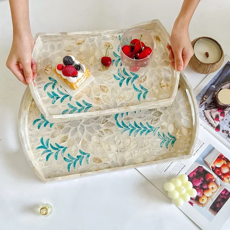 

Креативный изогнутый поднос в виде ракушки, красочная декоративная тарелка с фруктами, украшения для хранения ювелирных изделий, поднос для хранения мелочей, органайзер для гостиной