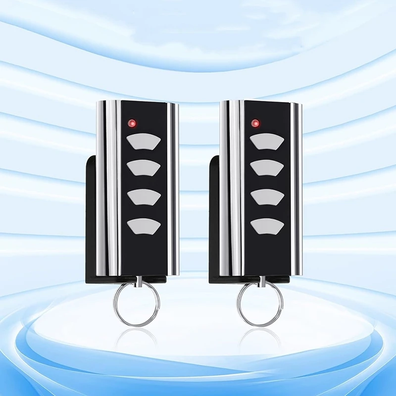 2Pcs 433.92 Mhz Garage Opener For Standard Steel Handheld Transmitter,Garage Door Opener For Crawford RCU433 4K,RCU433-2