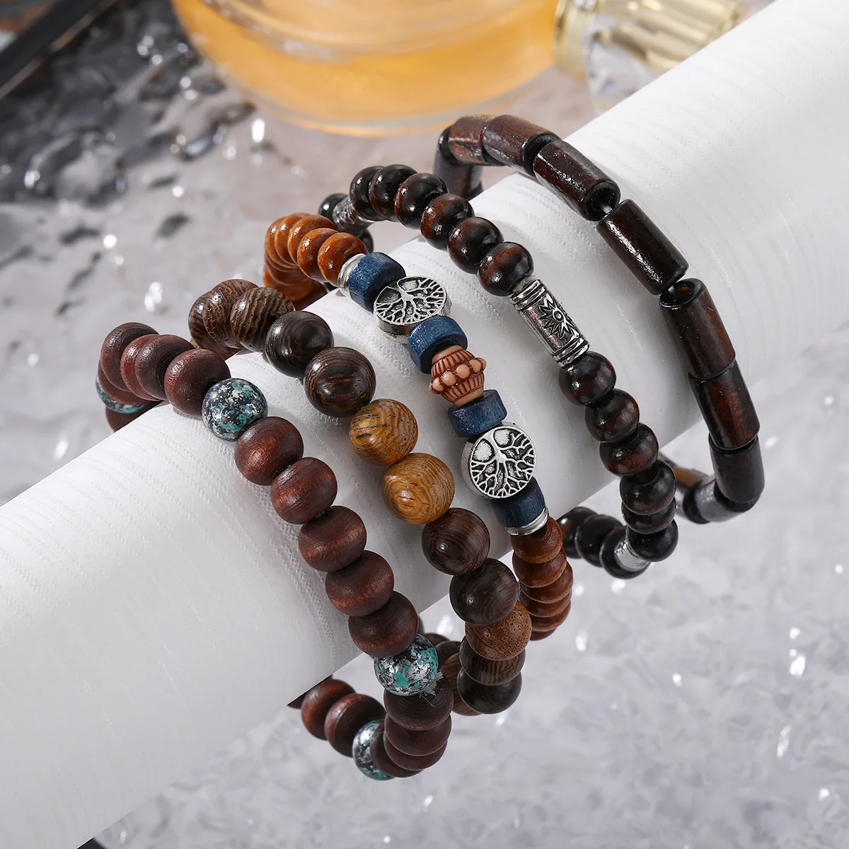 Cross-border European and American popular jewelry; multi-layer hand beads with a sense of design; simple and retro bracelets.
