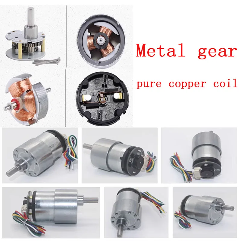 JGB37-520 홀 인코더 감속 모터, 속도 측정 기능이 있는 자가 균형 자동차용, CW CCW DC6V 12V 6RPM~1590RPM