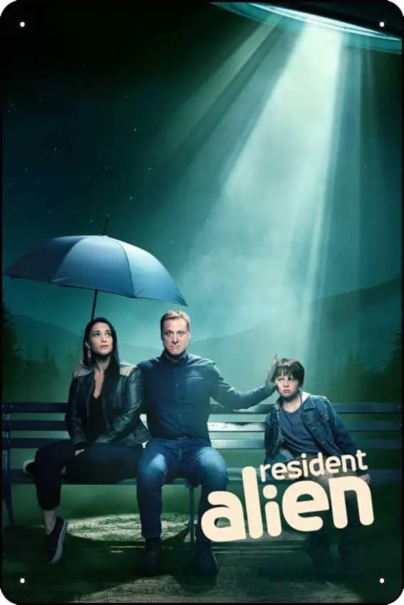 Resident Alien (2021) Show Metal Sign Gifts Wall Decor Funny Tin Signs Wall Art Posters Prints for Home Room Kitchen Bar Office