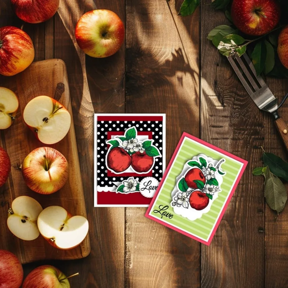 Apple stempel bening silikon bunga buah stempel bening segel transparan untuk DIY Album foto pembuatan kartu buku tempel