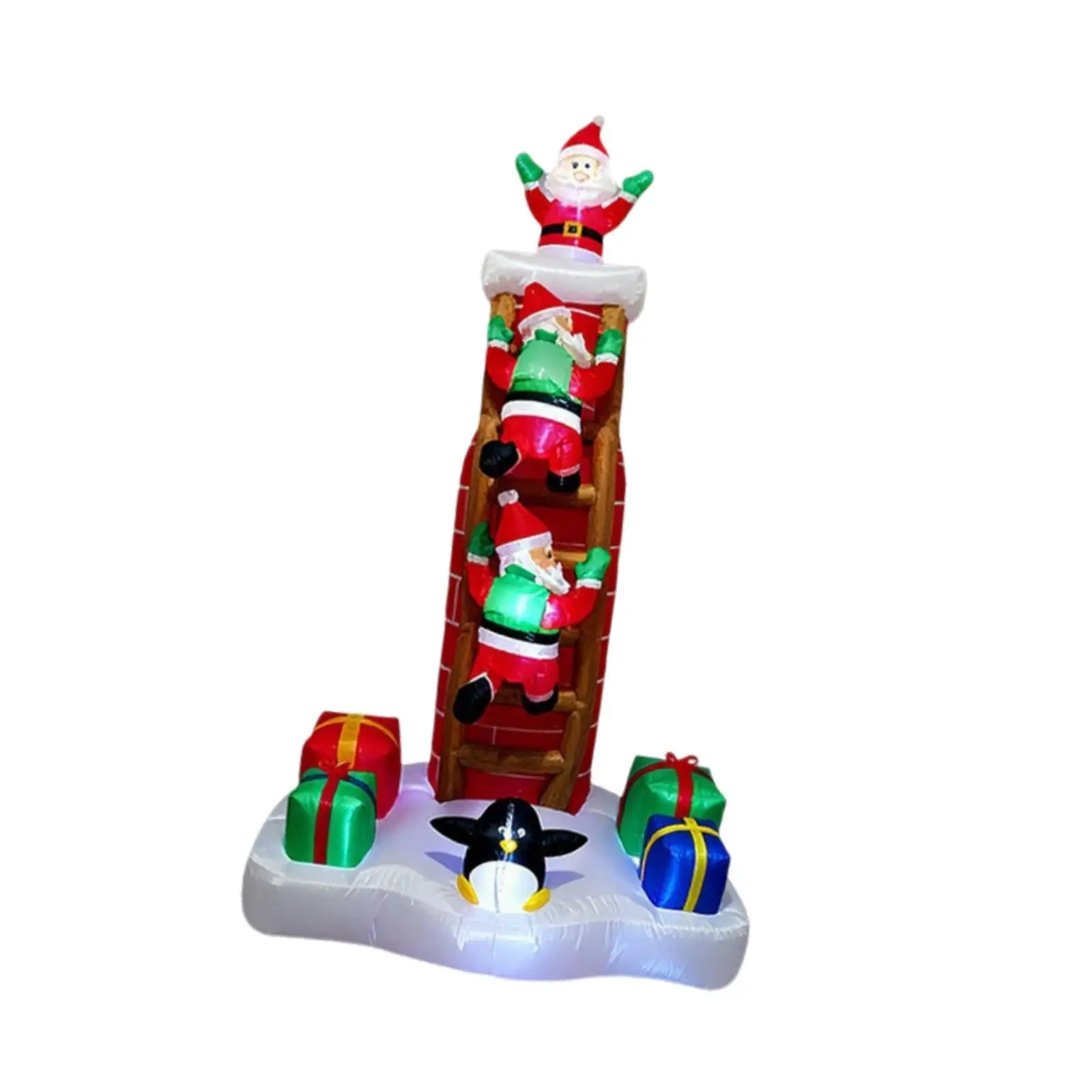 

Outdoor Christmas Santa Claus Blow Up Decoration LED Illuminated Xmas Garden Ornament for Party Courtyard