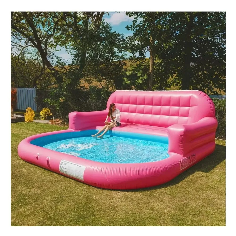 Commercial Kids Adult Customized Blow up Swimming Water Pool With Seat for Backyard Party Portable Rest area
