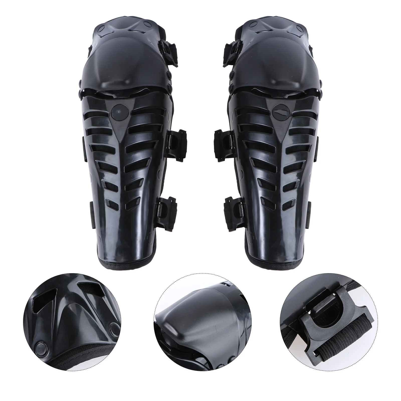 

Anti-Fall Knee Protector Black 42Cm Flexible Adjustable Motorcycle Sports Guard Pad For Motocross Riding