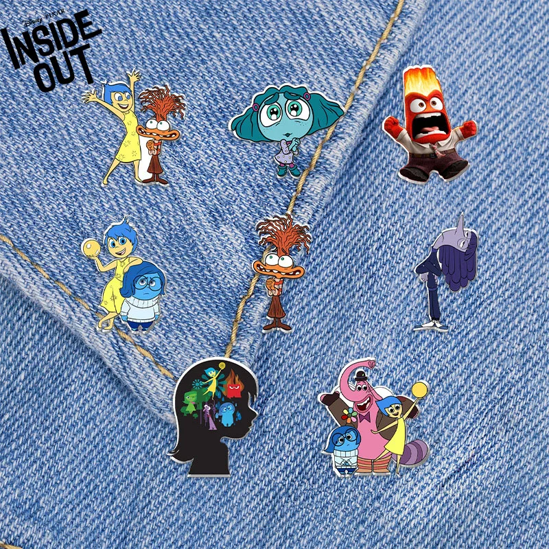 Disney Movie Inside Out 2 Acrylic Brooch Animation Peripheral Badge Animation Cute Resin Collar Pin Manufacturers Spot Wholesale