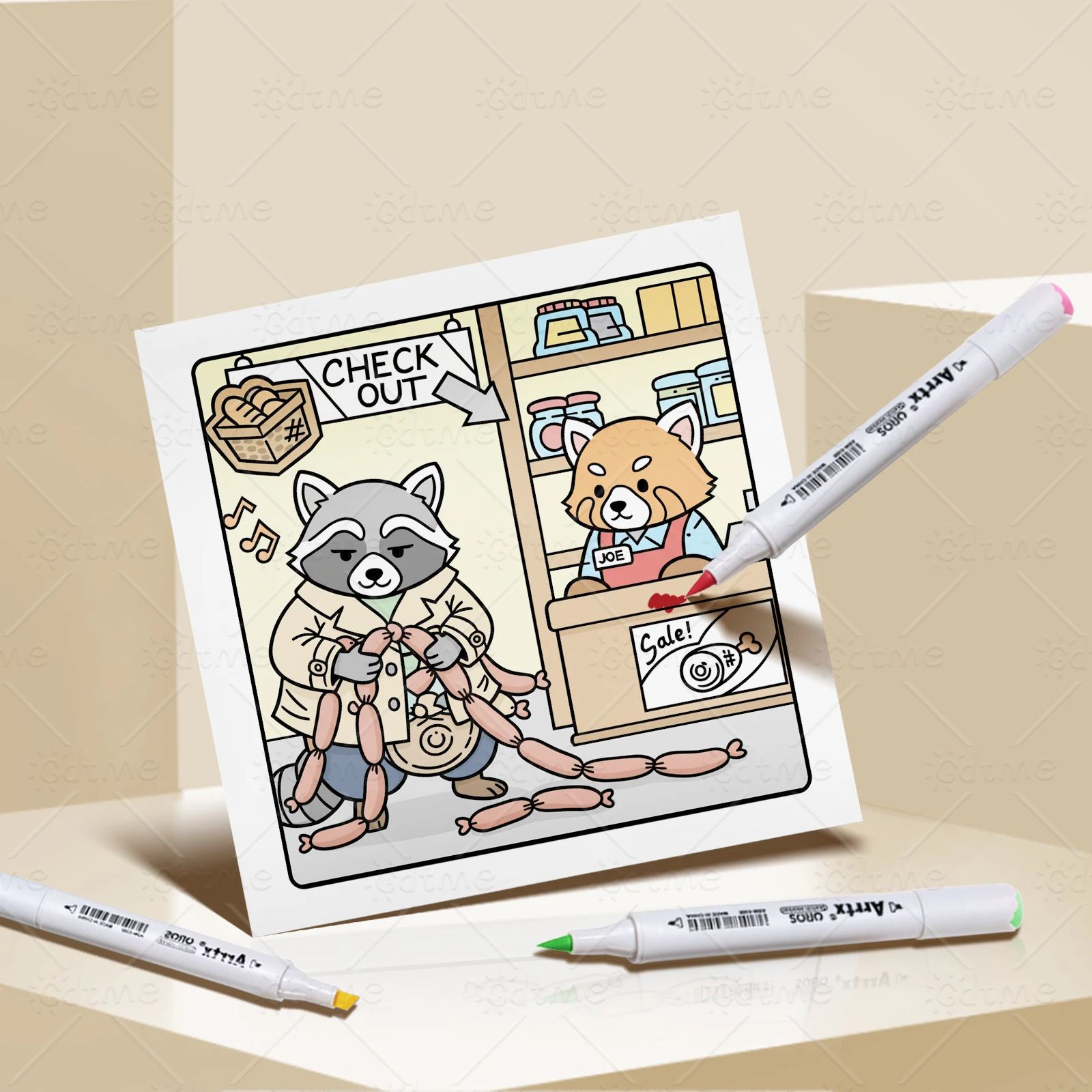 BEAR CRIMES Malbuch für Erwachsene mit niedlichen, gemütlichen täglichen Aktivitäten zur Entspannung (Cozy Spaces Coloring) – Detail 6