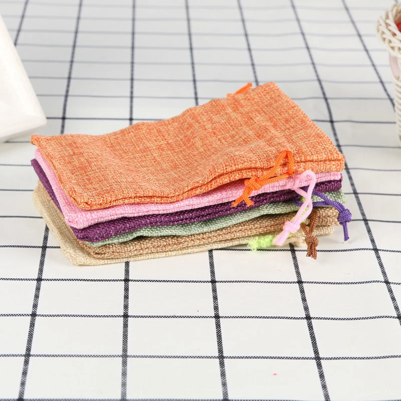 

10pcs 10x14cm Jute Gift Bag Handmade Natural Bag Cotton Linen Gift Packaging Bag Jewelry Storage Bag