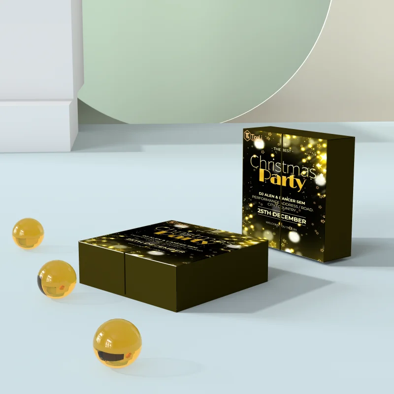 Customization.Wholesale Empty Advent Calendar Cardboard Box Custom Handmade Christmas Advent Calendar Digital Printing Packaging