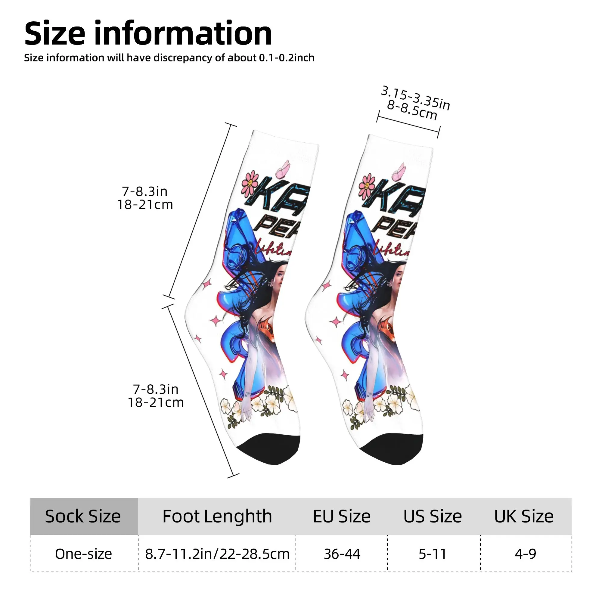 جوارب رجالية بيري تور 2025 كاتي فراشة جوارب عدم الانزلاق جوارب ناعمة متوسطة الخريف Harajuku مطبوعة جوارب رياضية في الهواء الطلق