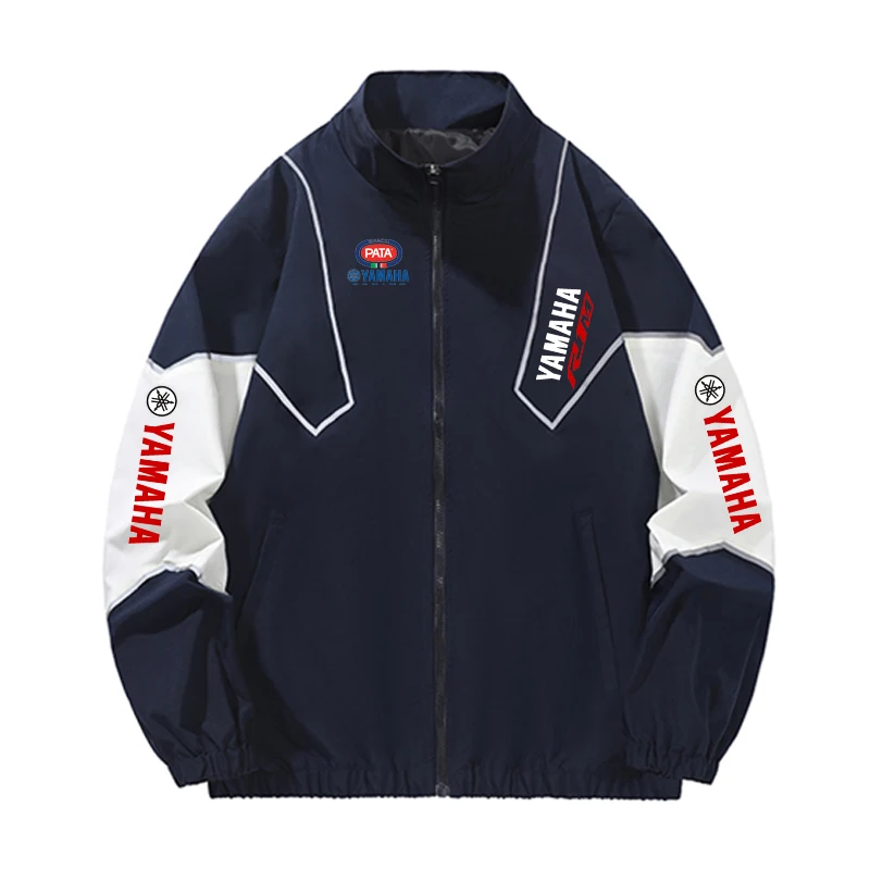 

2026 Yamaha Racing Jacket Men High Street Patchwork Color Black Windbreaker Coats Women Spring Autumn Sports Thin Fashion Jacket