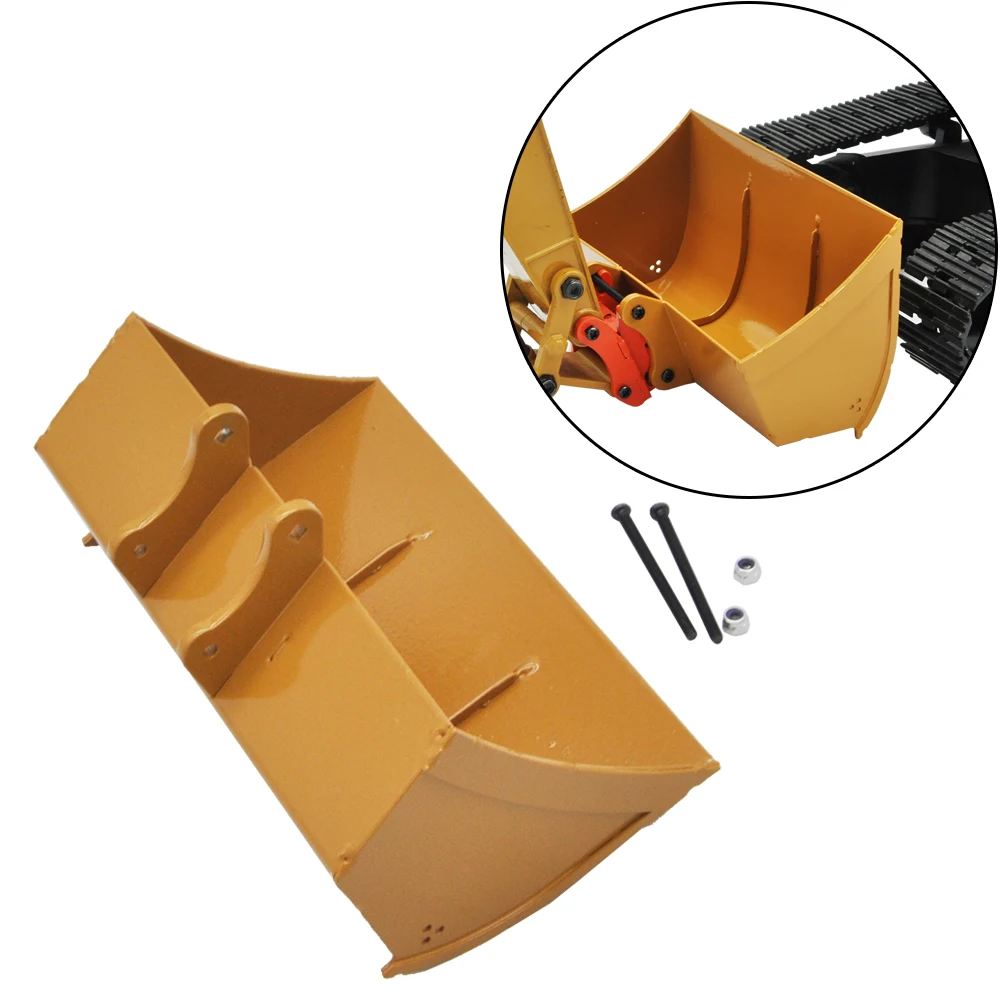 Huina 550/ 580/ 592/ 593/ 594 Metal Wide Bucket Ditch Clearing For 1:14 Scale RC Excavator Big Bucket Parts