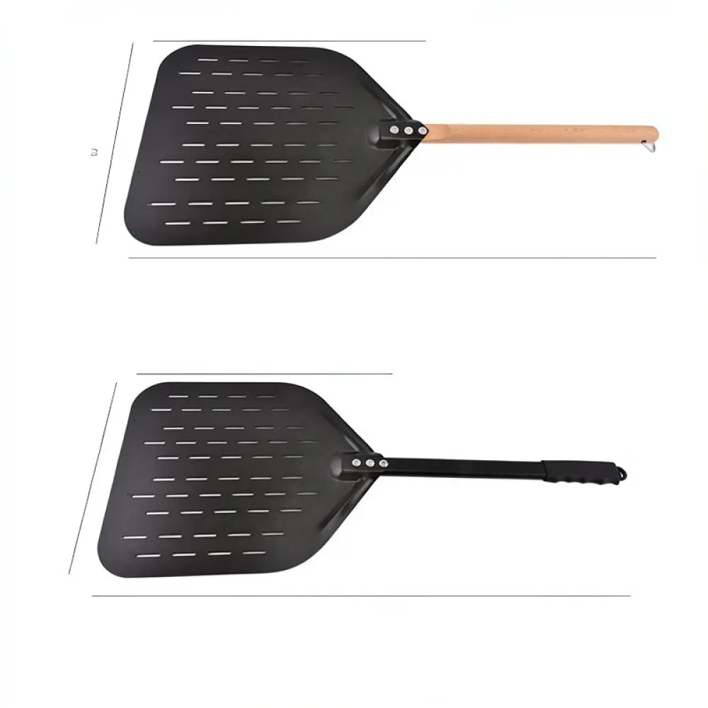 12 Inch Pizza Peel Aluminum Perforated Paddle Detachable Handle Baking Tool For Oven Kitchen Accessories Cooking Transfer
