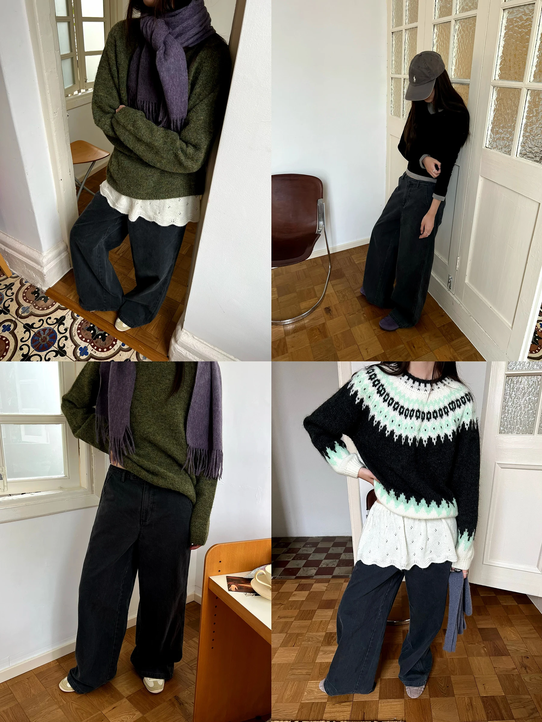 

Женские джинсы с высокой талией и широкими штанинами свободного кроя, осенняя новинка POXFFEE, синие, с асимметричным дизайном, длинные брюки прямого кроя