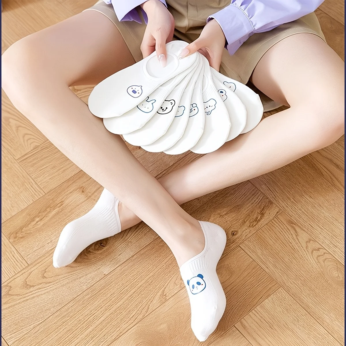 

Cute Animal Socks for Women - 9 Pairs Cartoon Anti-Slip Low-Cut Socks Summer Thin Breathable Socks