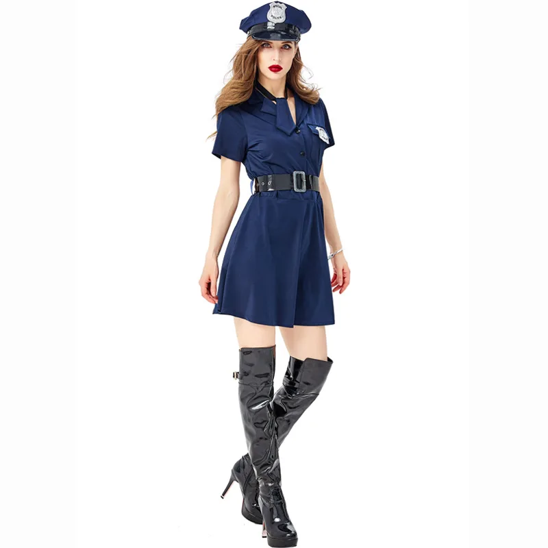 Costumi Cosplay poliziotto Sexy vestito da ufficiale di polizia vestito da poliziotta abbigliamento da festa di Halloween uniformi da poliziotto delle donne vestito operato dalla polizia