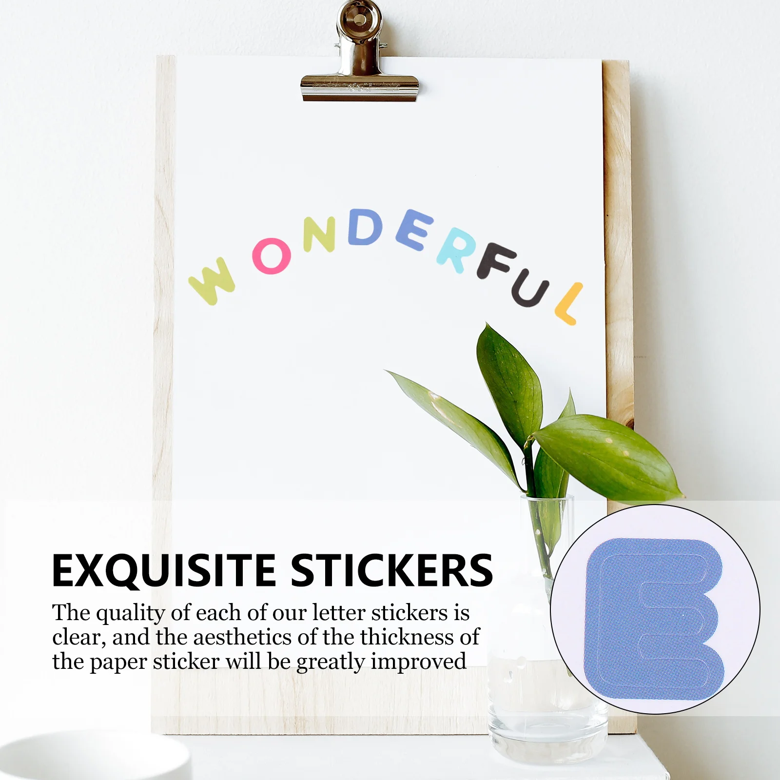 

16 Sheets Colorful Alphabet Self Adhesive Letter Decorative Scrapbook Stickers For Envelopes Gift Boxes Notebooks Clear Thick