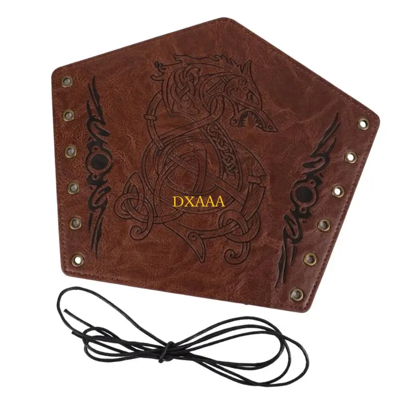 DXAA Gothicism Leather Wristband Medieval Armors Bracers Wrist Jewelry Accessory