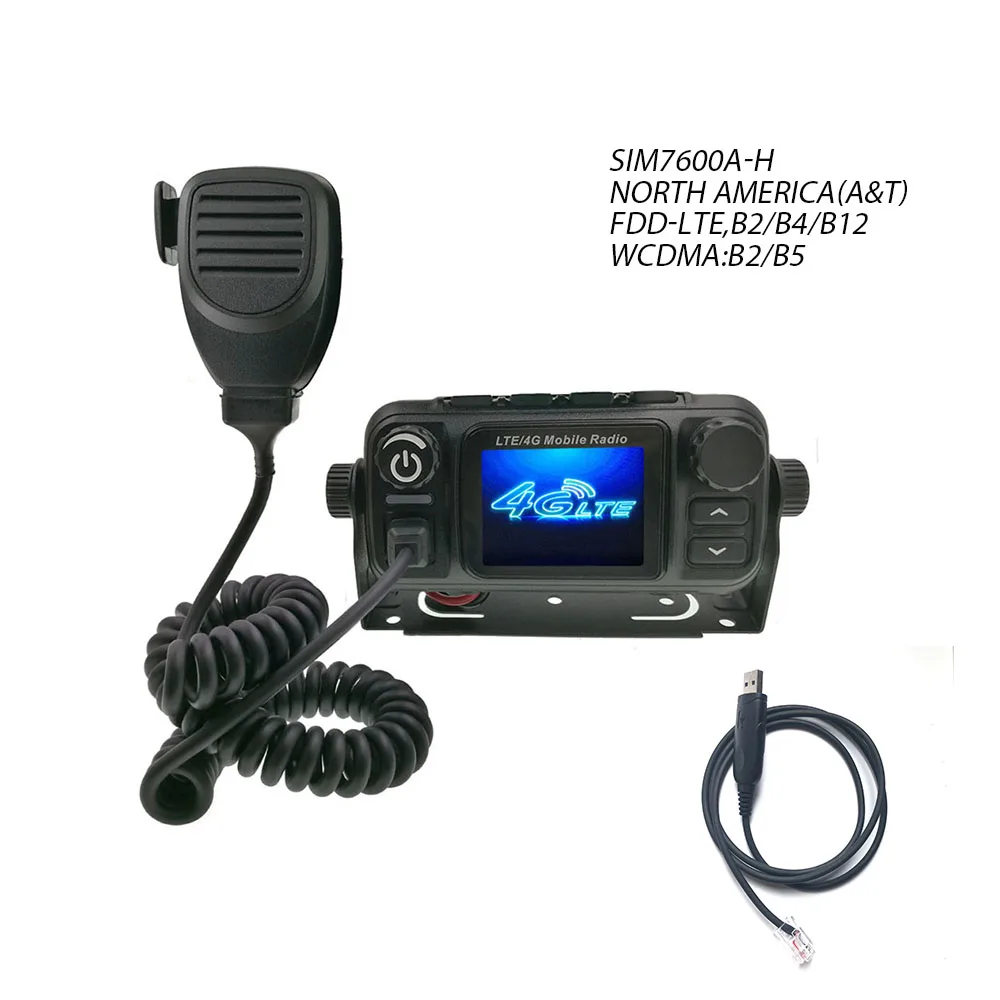 Anyzecu Network Radio 3G 4G LTE POC Public Mobile Radio Station  GPS M7700-EH USB Walkie Talkie Only Work with Real PTT Platform