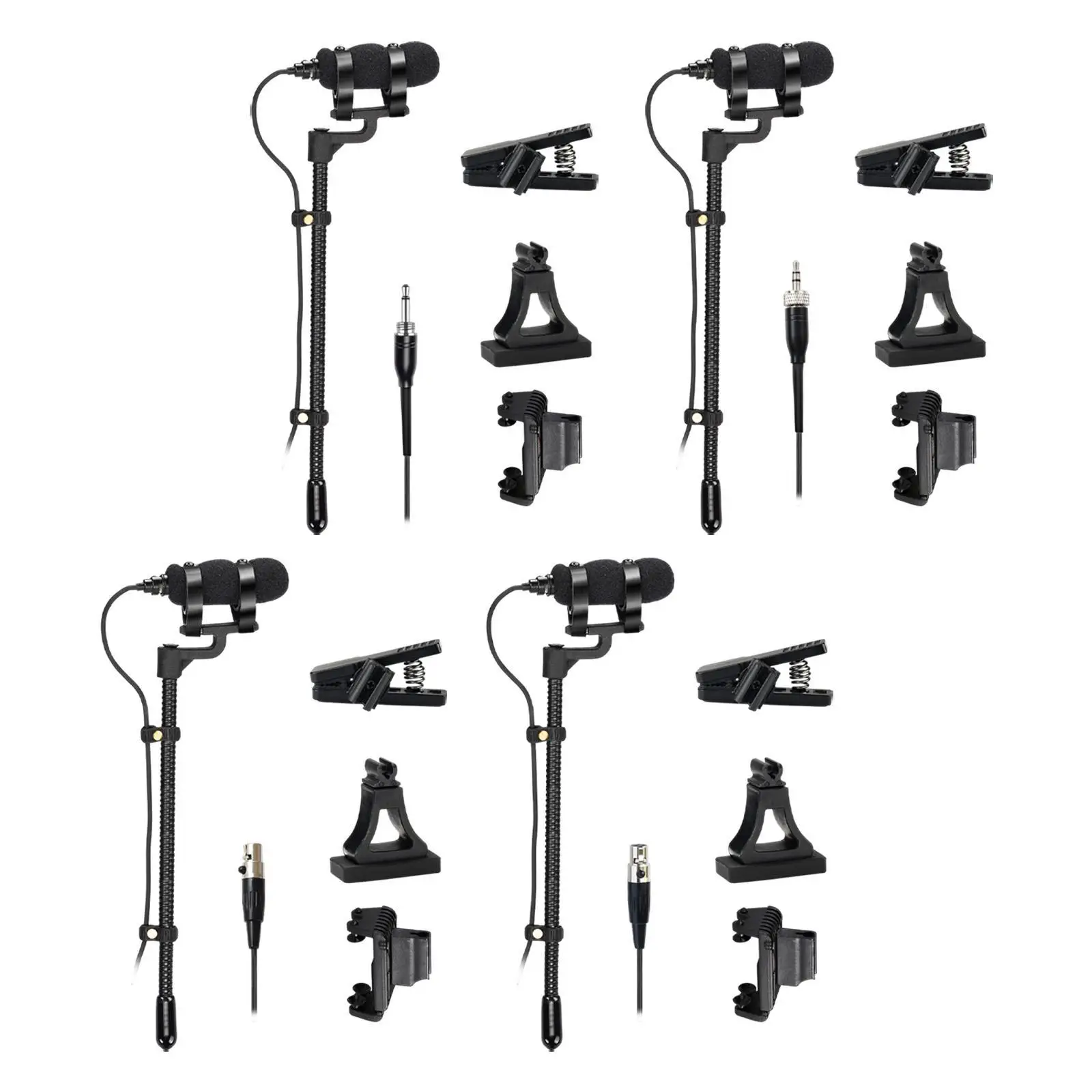

4 Pin Hypercardioid Instrument Mic Flexible for French Horn Clarinet Trumpet