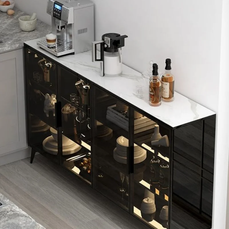 custom.Slot Cabinet Aluminum Alloy Glass Cabinet to Storage Display Kitchen Cabinets with Excellent Quality Good Price