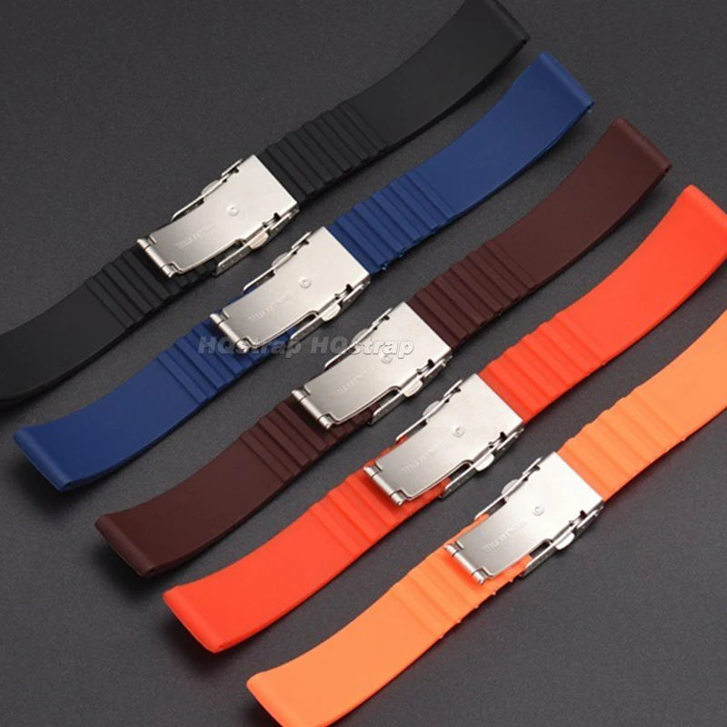 Rubber Strap 18mm 20mm 22mm 24mm Silicone Band Sport Waterproof Bracelet Quick Release for Seiko Wristband Watches Accessories