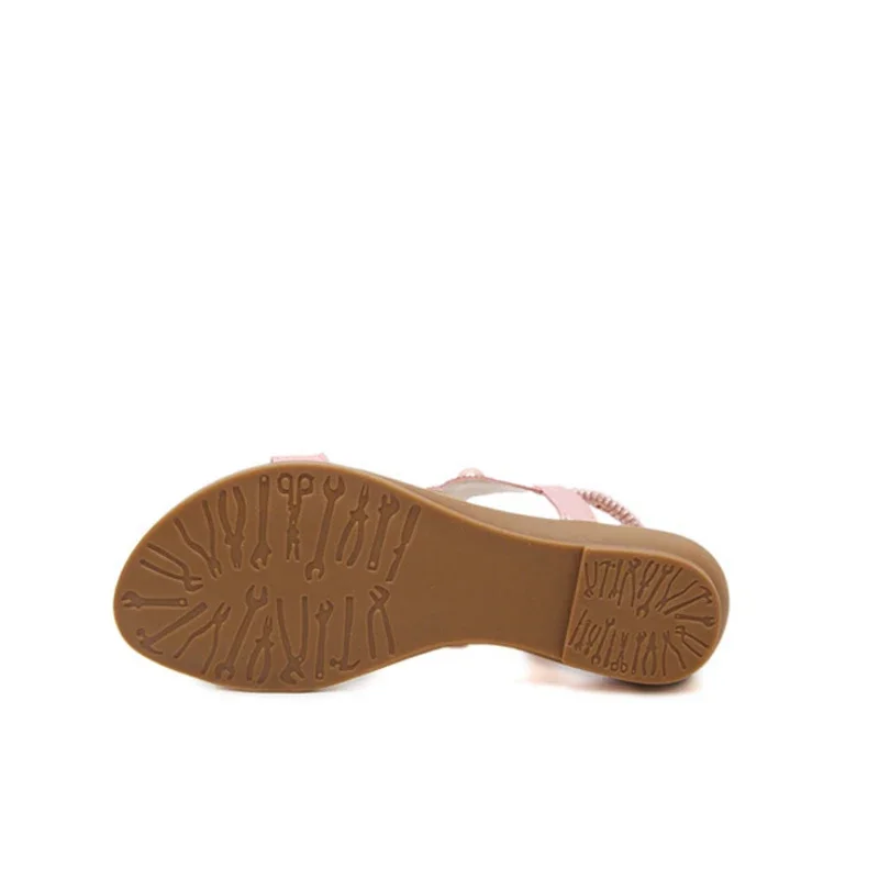 TIMETANG New Fashion Casual Summer Women Sandals Flower Rhinestone Foreign Trade Large Size Flat Shoes Zapatos Mujer