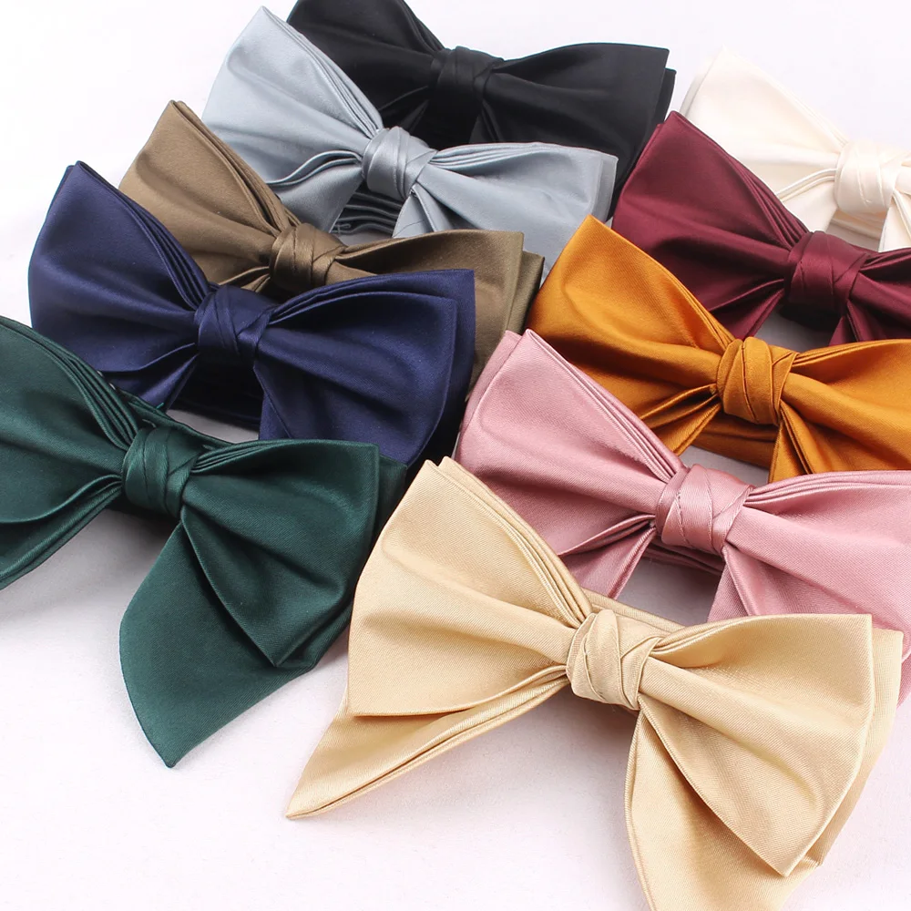 

Woven Mens Plain Bow Tie Elegant Tuxedo Bowties for Groom Groomsmen Formal Occasions High-Quality Men's Bows Wear Good Gifts