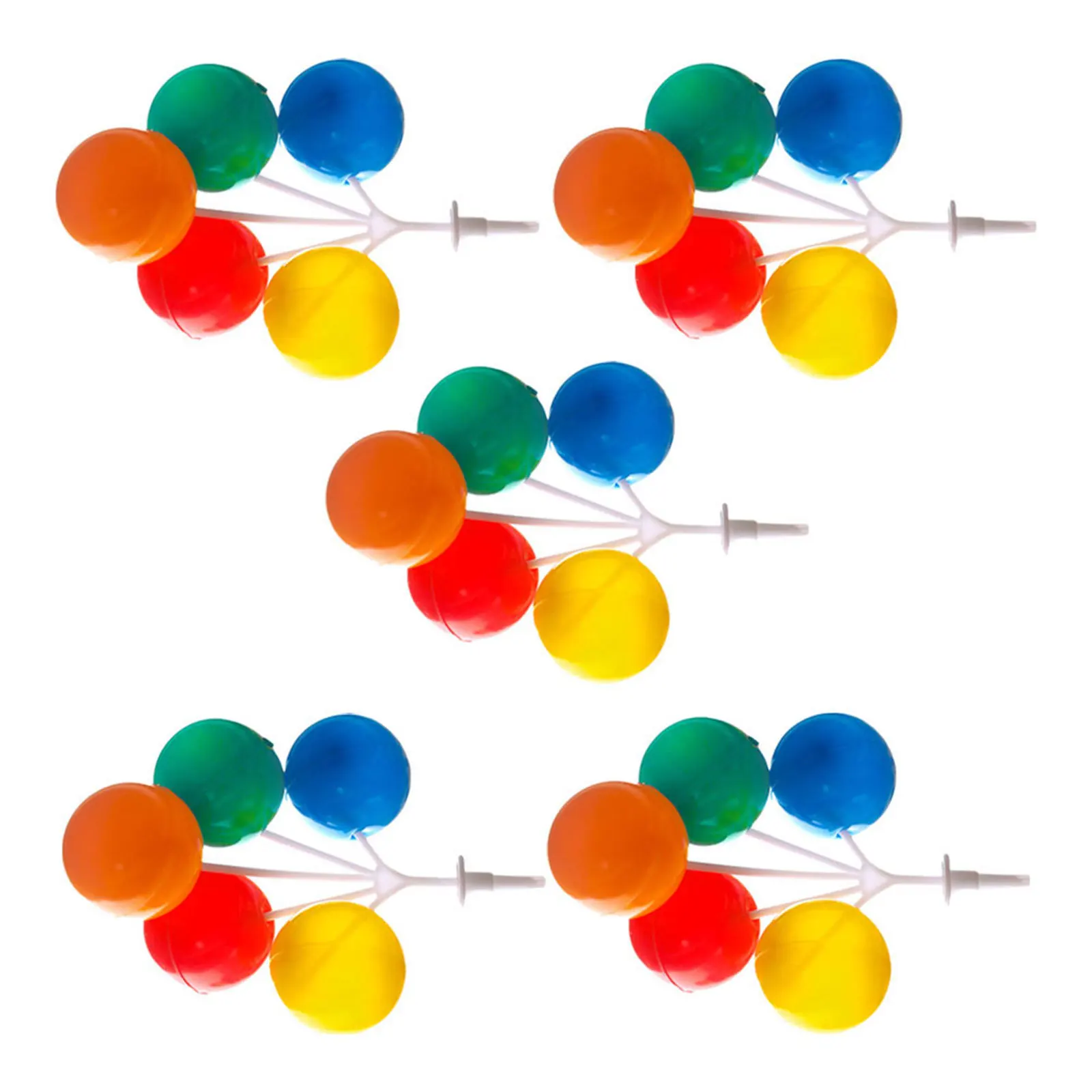 

5pcs Plastic Decor Topper For Birthday Party Decorative Cake Topper Pick Cake Decoration Supply Party Favors