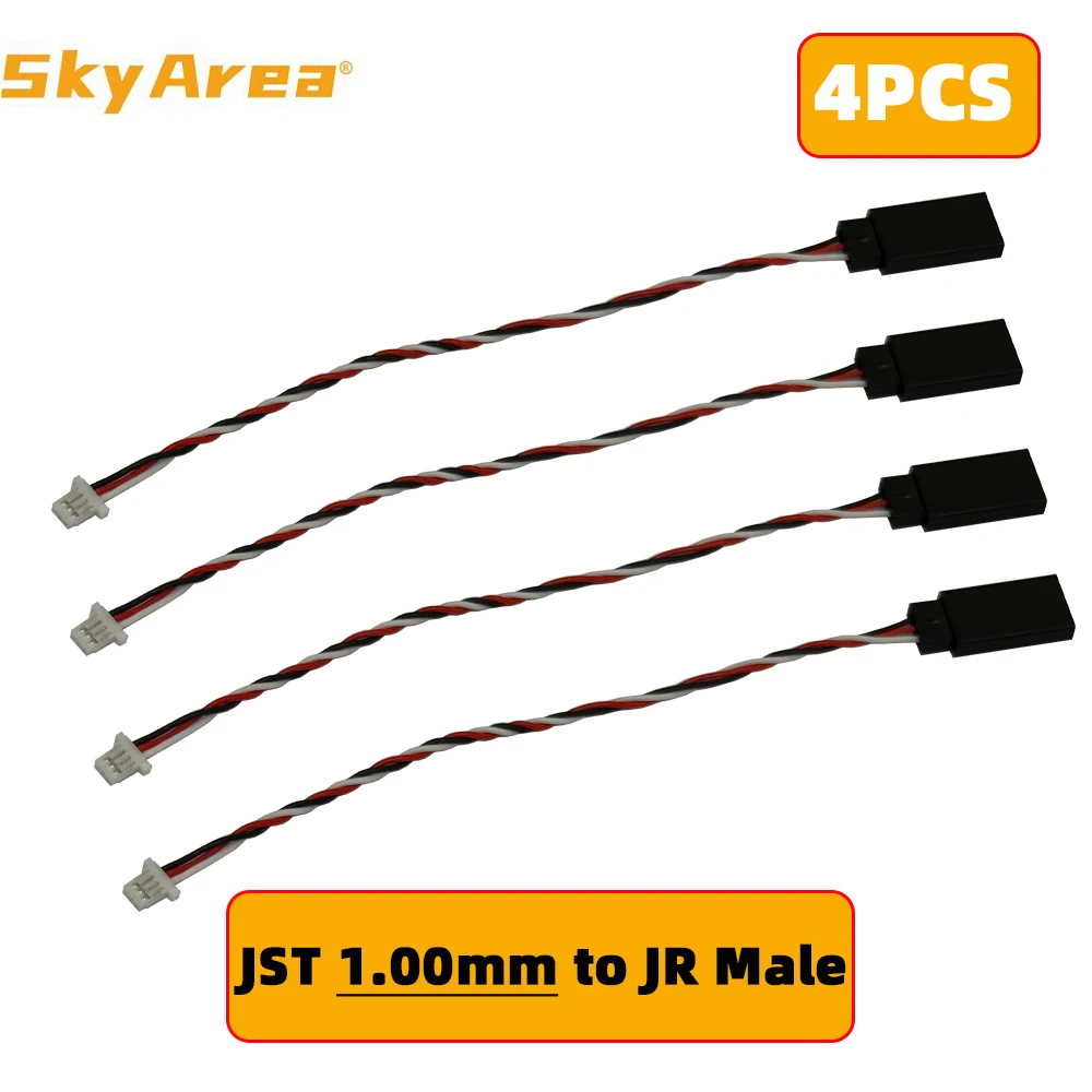 JST 1.0mm 1.25mm 1.5mm 3Pins Male Female To Standard JR Servo Plug Extension Convert Cable for Mini Receiver Servo Wire Plug