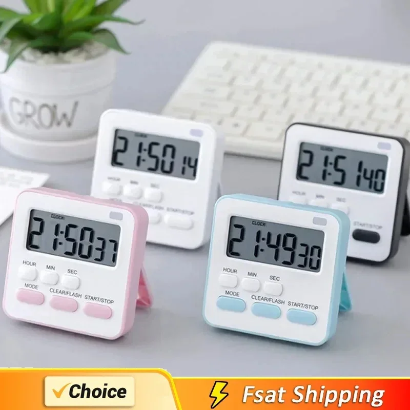 Digital Display Cooking Alarm Clock Kitchen Timer Sleep Stopwatch Clock House