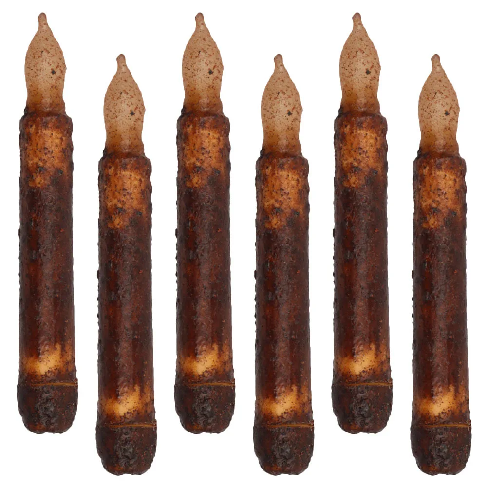 

6pcs Led Lamps Black Electric Flameless Candles For Wedding Halloween Christmas Party Decorative Lights Flickering