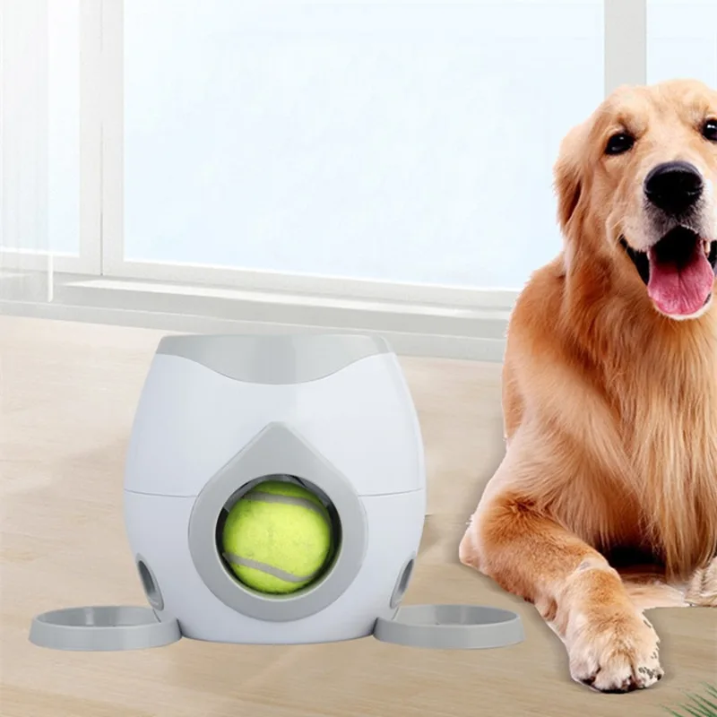 New Dog Tennis Food Reward Machine Interactive Training Intelligent Automatic Leaky Pet Toy