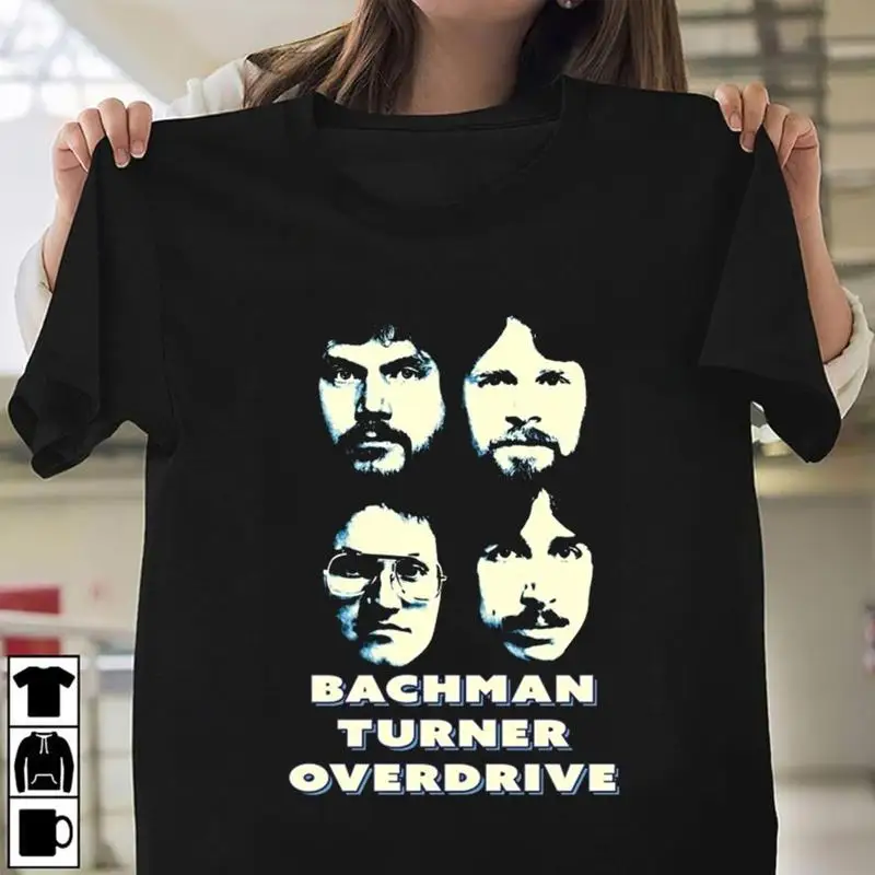 Bachman Turner Overdrive Band Member  Black All Size T Shirt