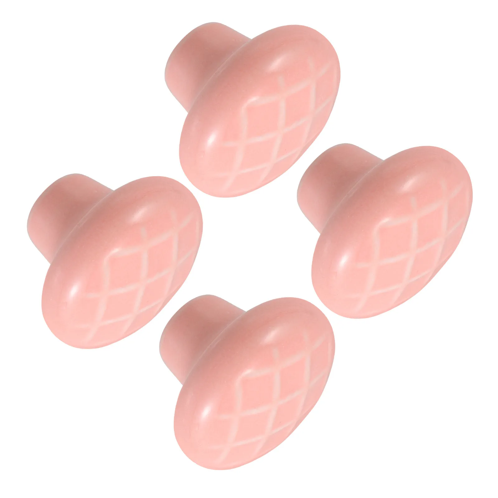 4Pcs Pink Ceramic Drawer Pulls Sturdy Porcelain Knobs for Kitchen Cabinets Dresser Closets Bathroom Vanity Stylish Home Decor