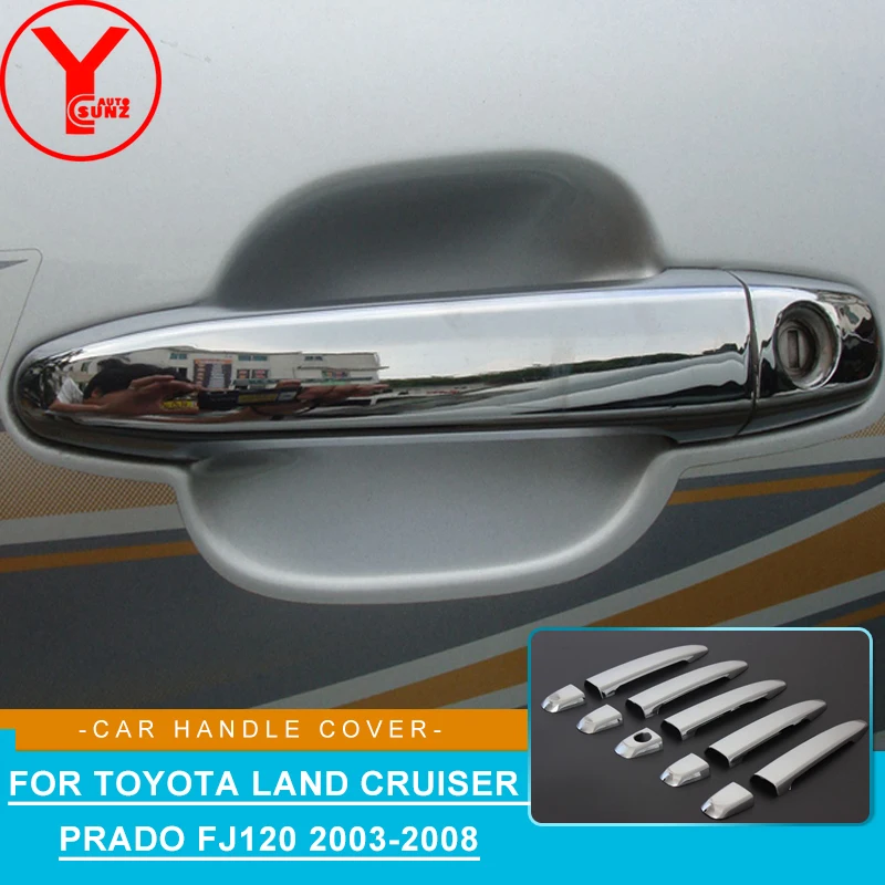 

YCSUNZ ABS Chrome Side Door Handle Protector Parts Accessories For Toyota Land Cruiser Prado Fj120 2003 2004 2005 2006 2007 2008