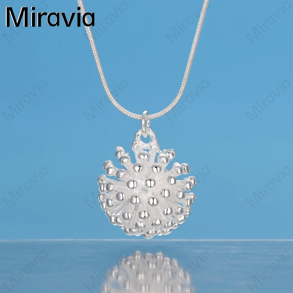 

Miravia 925 Sterling Silver Hemisphere Dandelion Pendant Necklace Women'S Retro Personality Accessories Gift Jewelry