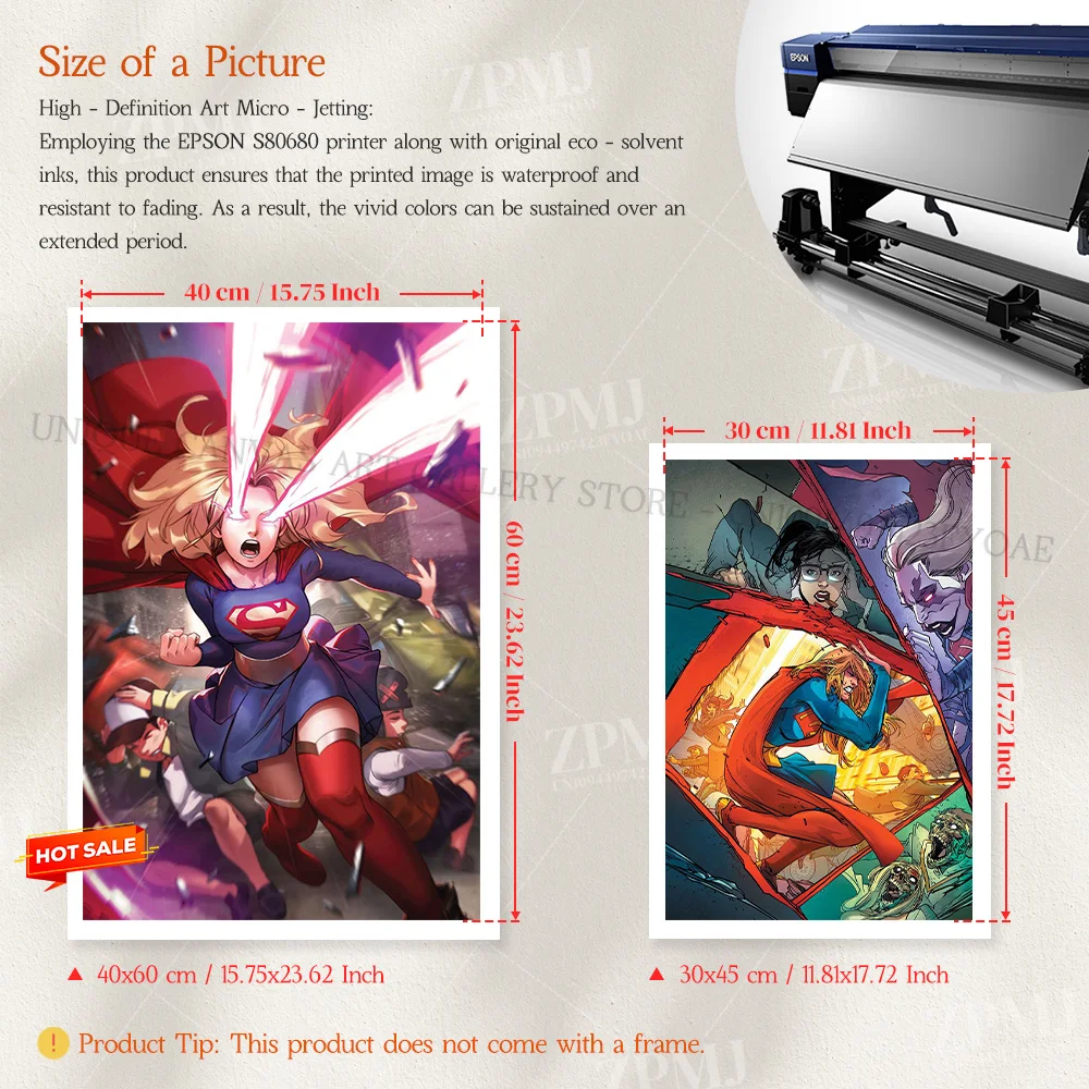 Justice League Superheld Supergirl Home Dekoration Leinwand Malerei Bild Wand Kunst Hd Drucke Wohnzimmer Rahmenlose Film Poster – Detail 3