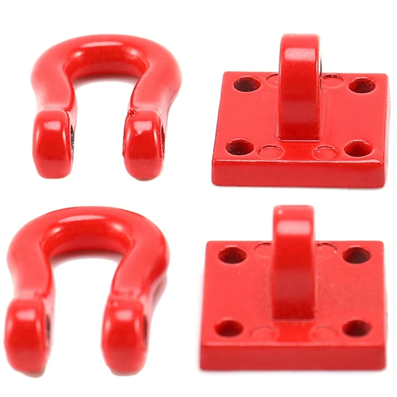 3X 2Pcs Metal Front Rear Bumper Rescue Trailer Hook & Mount Set For Wpl RC Car Truck Light Weight Durable Parts