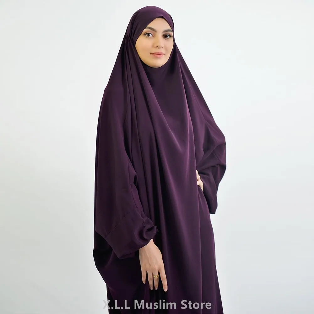 Eid Hooded Muslim Women Hijab Dress Prayer Garment Full Cover Dubai Turkish Ramadan Jilbab Abaya For Womens Islamic Clothes