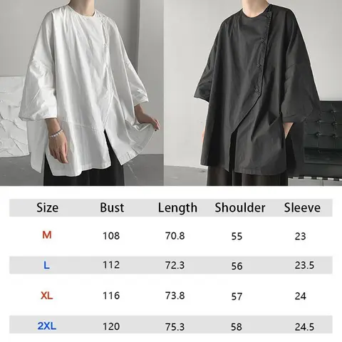 10 best sales asymmetriska herrskjortor - №2